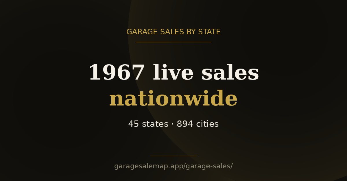 Garage Sales by State card 1200x628